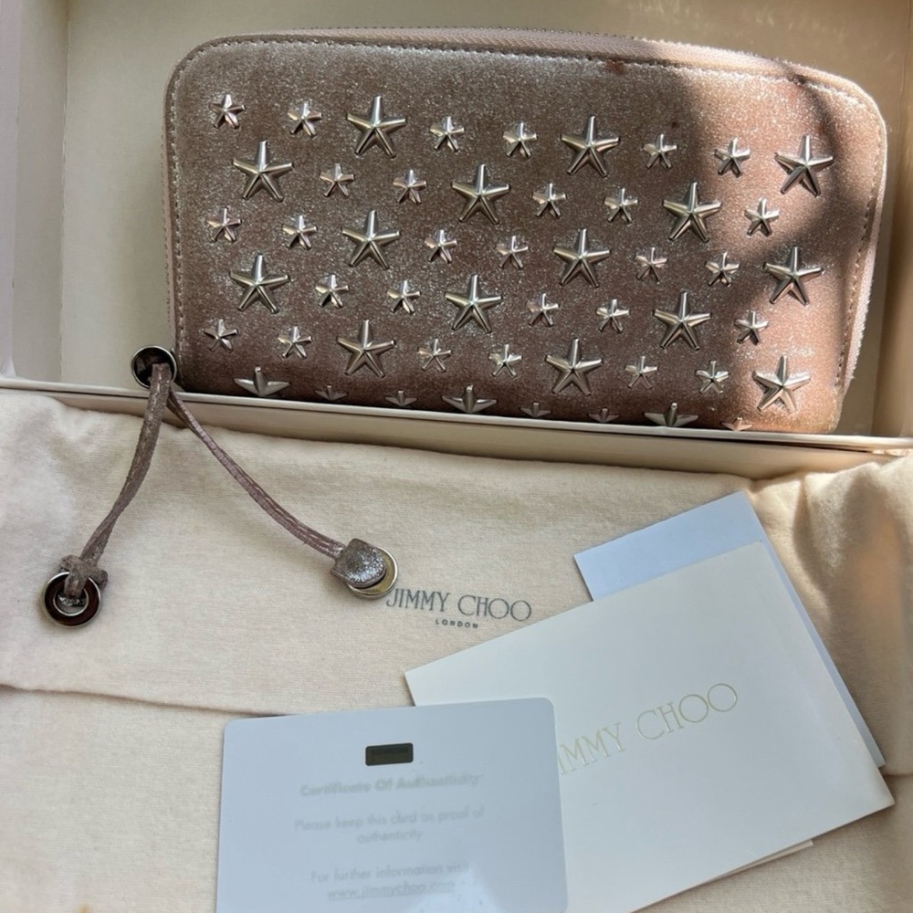 Jimmy Choo Brown Star-Studded Women's Clutch